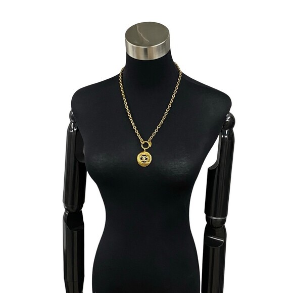 CHANEL Gold Logo Necklace - Picture 2 of 6